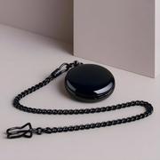 Montre à Gousset "Nocturne" - Noir Ébène & Mouvement Quartz