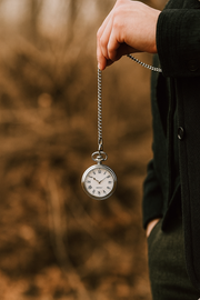 Montre à Gousset "L'Essentiel" - Argent Poli & Mouvement Quartz