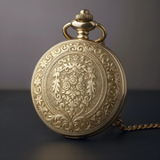 Montre à Gousset "Le Souverain" - Or & Gravures Royales