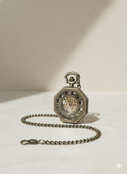 Montre à Gousset Squelette "Pirate" – Mouvement Mécanique Apparent & Finition Bronze