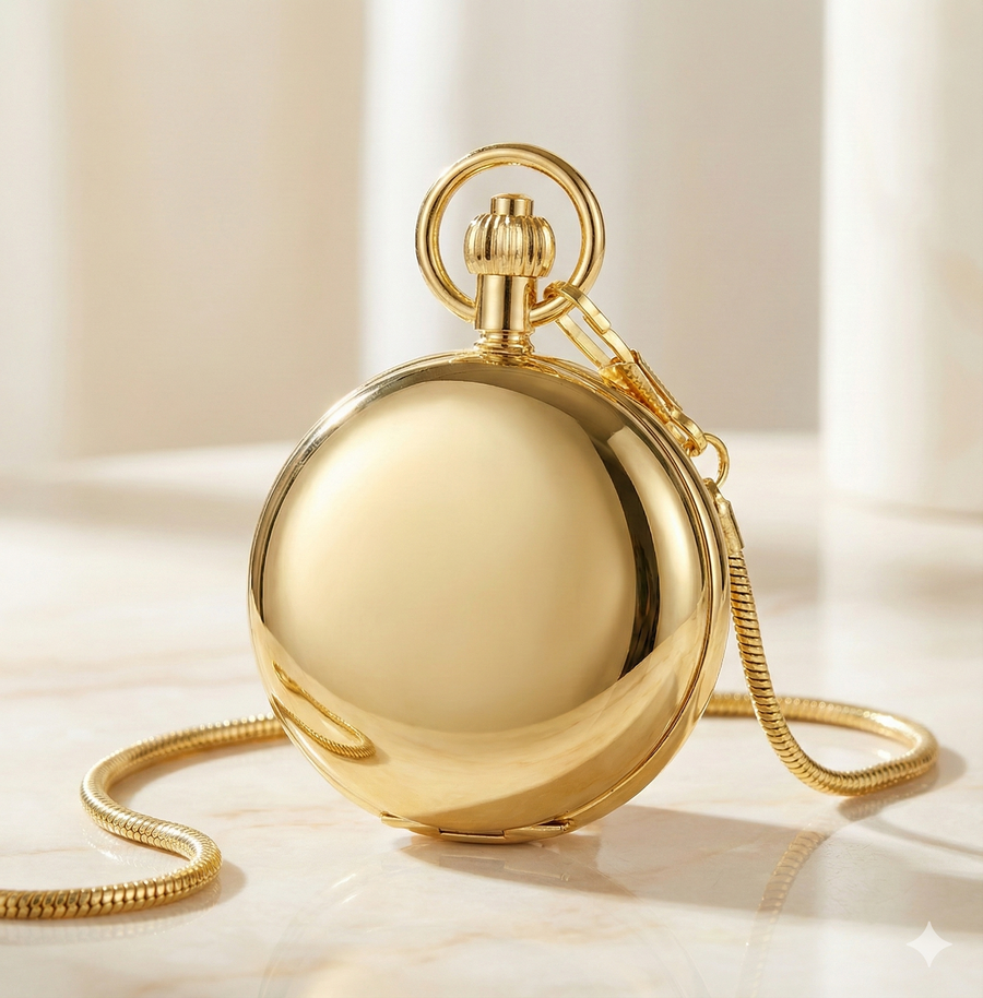 Montre à Gousset Mécanique "L'Horloger d'Or" – Cadran Squelette