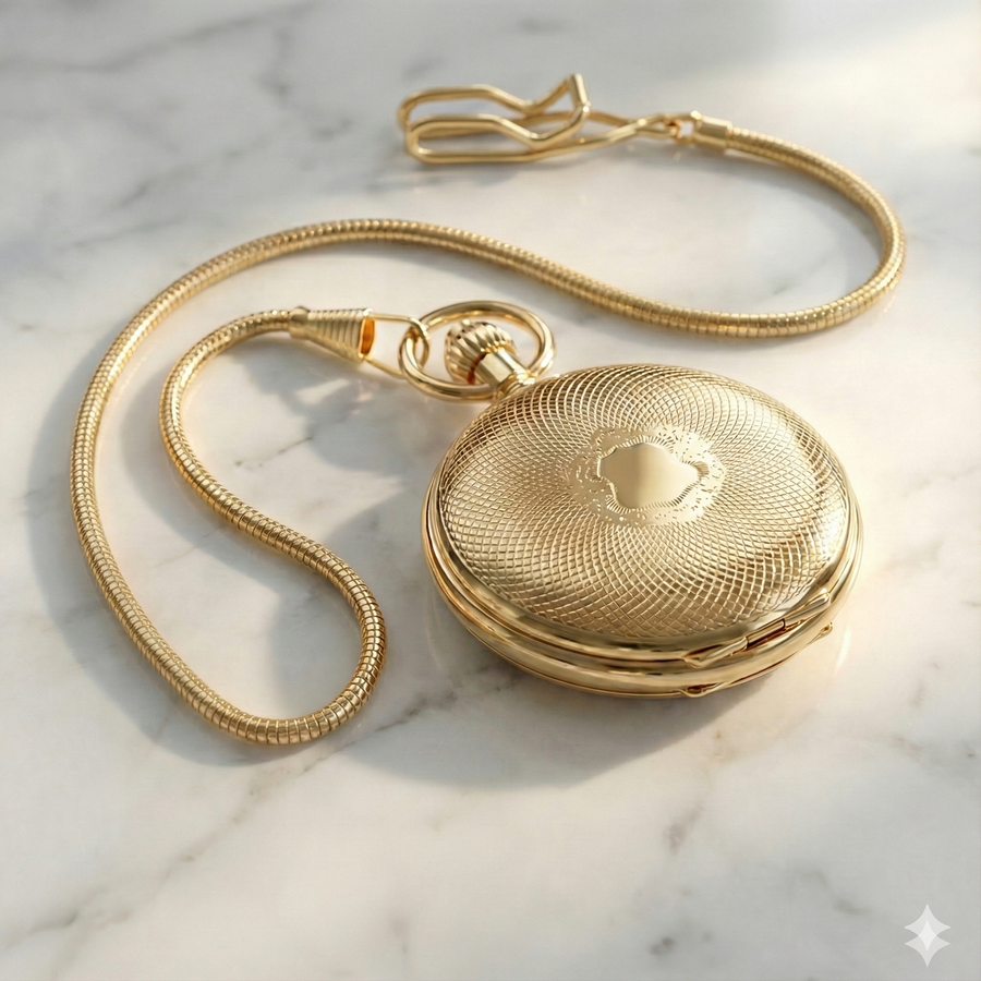 Montre à Gousset Mécanique "L'Horloger d'Or" – Cadran Squelette